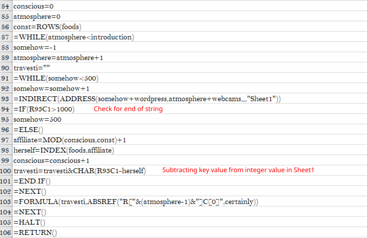 Excel 4.0 Macro Obfuscation